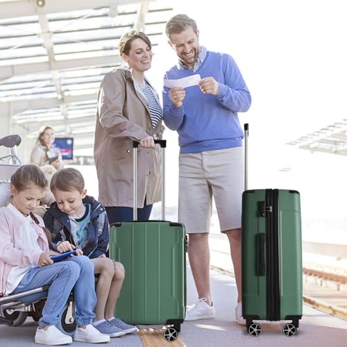 Hardshell Luggage, Lightweight Durable ABS Suitcases with Double Wheels, Expandable 28-inch Checked Luggage 28"4