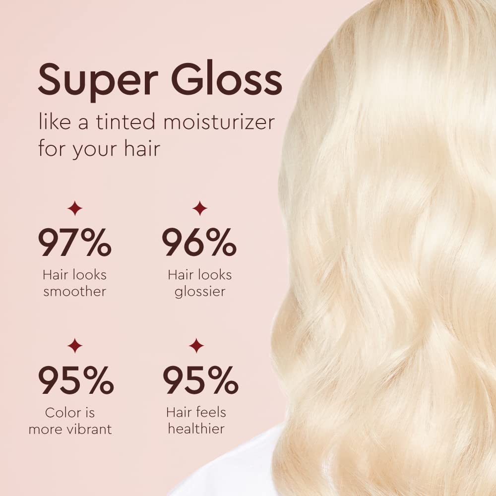 Glaze Super Color Conditioning Gloss 6.4fl.oz (2-3 Hair Treatments) Award Winning Hair Gloss Treatment & Semi-Permanent Hair Dye. No mix, no mess hair mask colorant - guaranteed results in 10 minutes