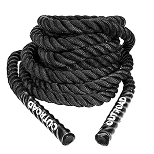 PanAme Heavy Battle Ropes 1.5 inch 30 ft- Polyester Workout Rope Full Body Workout Equipment for Crossfit Training, Home Gym or Fitness Exercise, Building Muscle