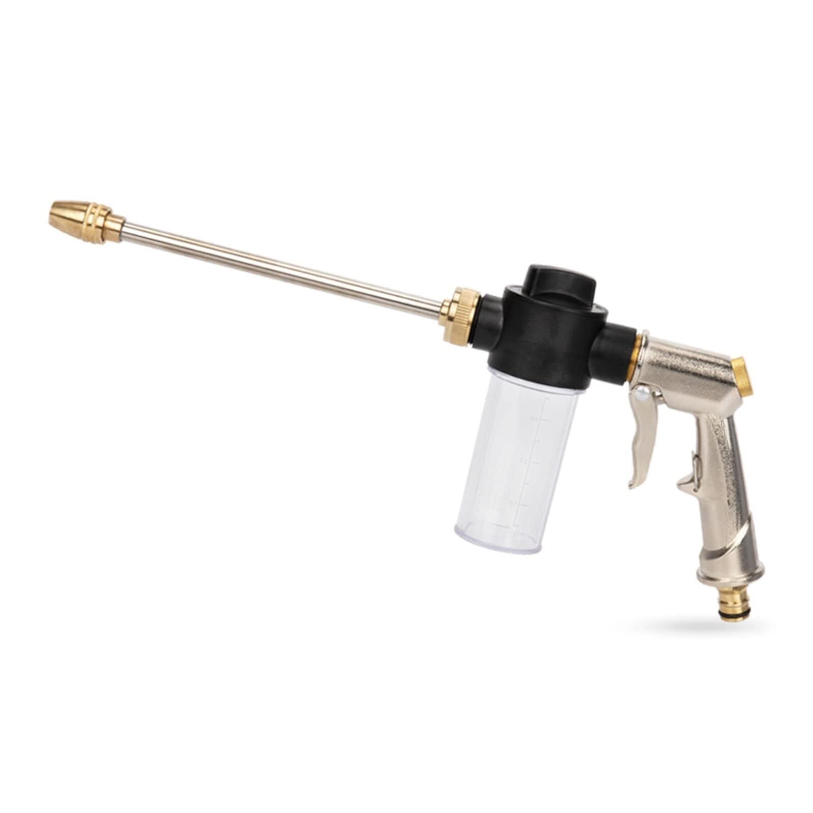 High Pressure Garden Hose Nozzle with Soap Dispenser Adjustable Hose Nozzle, for Cleaning Pet Showering