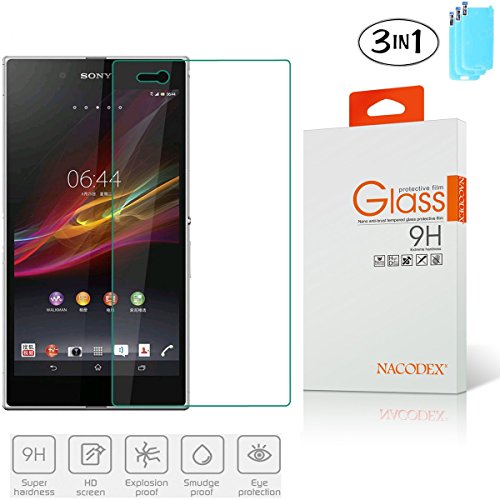 3x Sony Xperia Z Ultra Xl39h Screen Protector, [3-Pack] Nacodex [0.3mm Super Thin] 2.5D Rounded Edges Premium Tempered Glass Screen Protector (For Xperia Z Ultra XL39h)