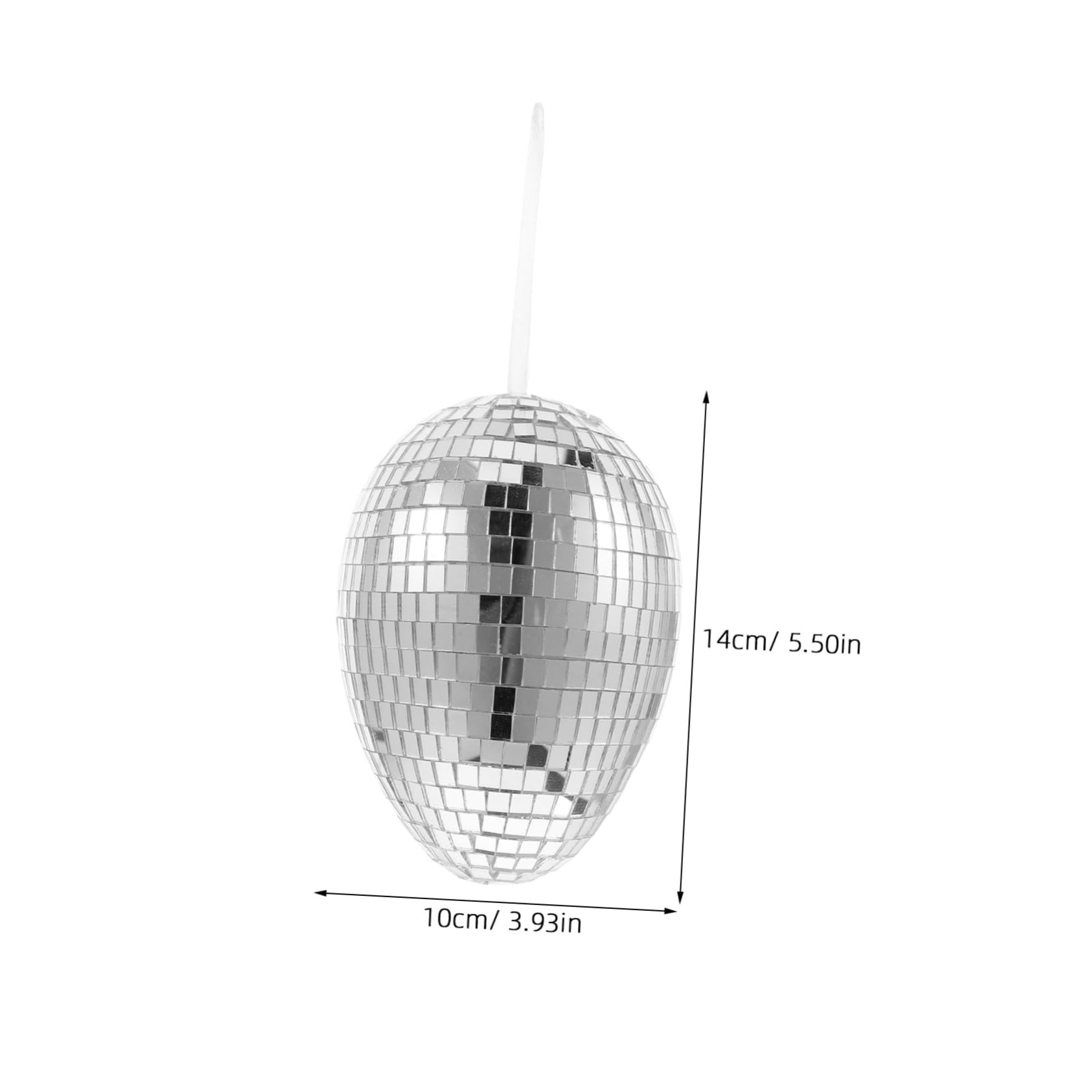 8 Disco-Ostereier Mit Spiegelfläche – Glänzende Deko-Eier Zum Aufhängen, Für Osterkorb, Frühlingsdeko & Party (zufällige Farbe) Silberne Eier