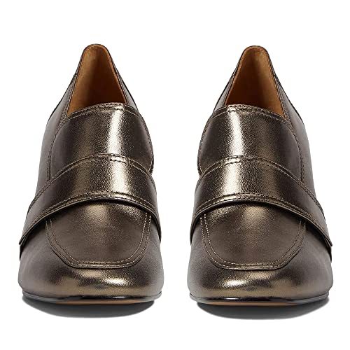 Image of MOOMMO Women Chunky Block Heel Pumps Round Closed Toe Slip On Oxford Loafers Shoes High Heels Snakeskin Work Pump Suede Loafer for Office Ladies Classic Formal Business Professional 4-13 M US