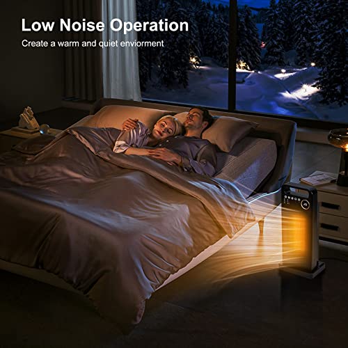 PTC ventilatorkachel voor badkamer, 2000 W, elektrische keramische verwarming, energiezuinig, stil met intelligente thermostaatbediening, drie warmtestanden, stille ventilatorkachel, energiebesparend, voor de badkamer - Afbeelding 5