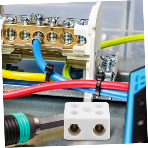 Bloque de terminales cerámico de 5 orificios y conector de cable para electrónica 4