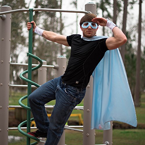 Everfan Men's Polyester Satin Superhero Cape 38" Lx48 W Yellow #TOP4