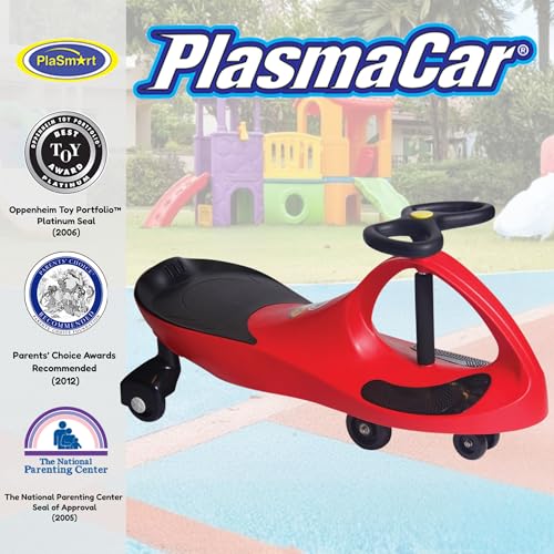Image of The Original PlasmaCar by PlaSmart - Yellow - Ride On Toy, Ages 3 yrs and Up, No batteries, gears, or pedals, Twist, Turn, Wiggle for endless fun