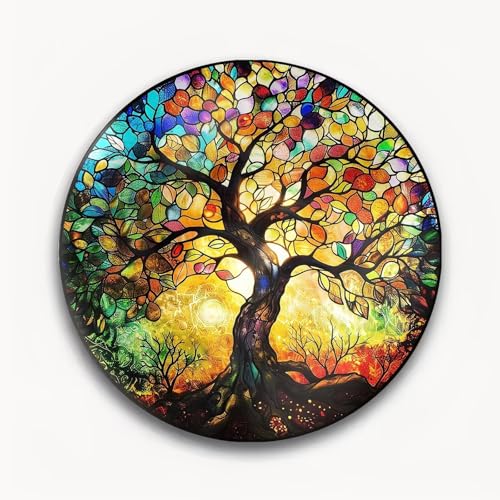 Imán de nevera vintage árbol de la vida vidrio miniatura 2