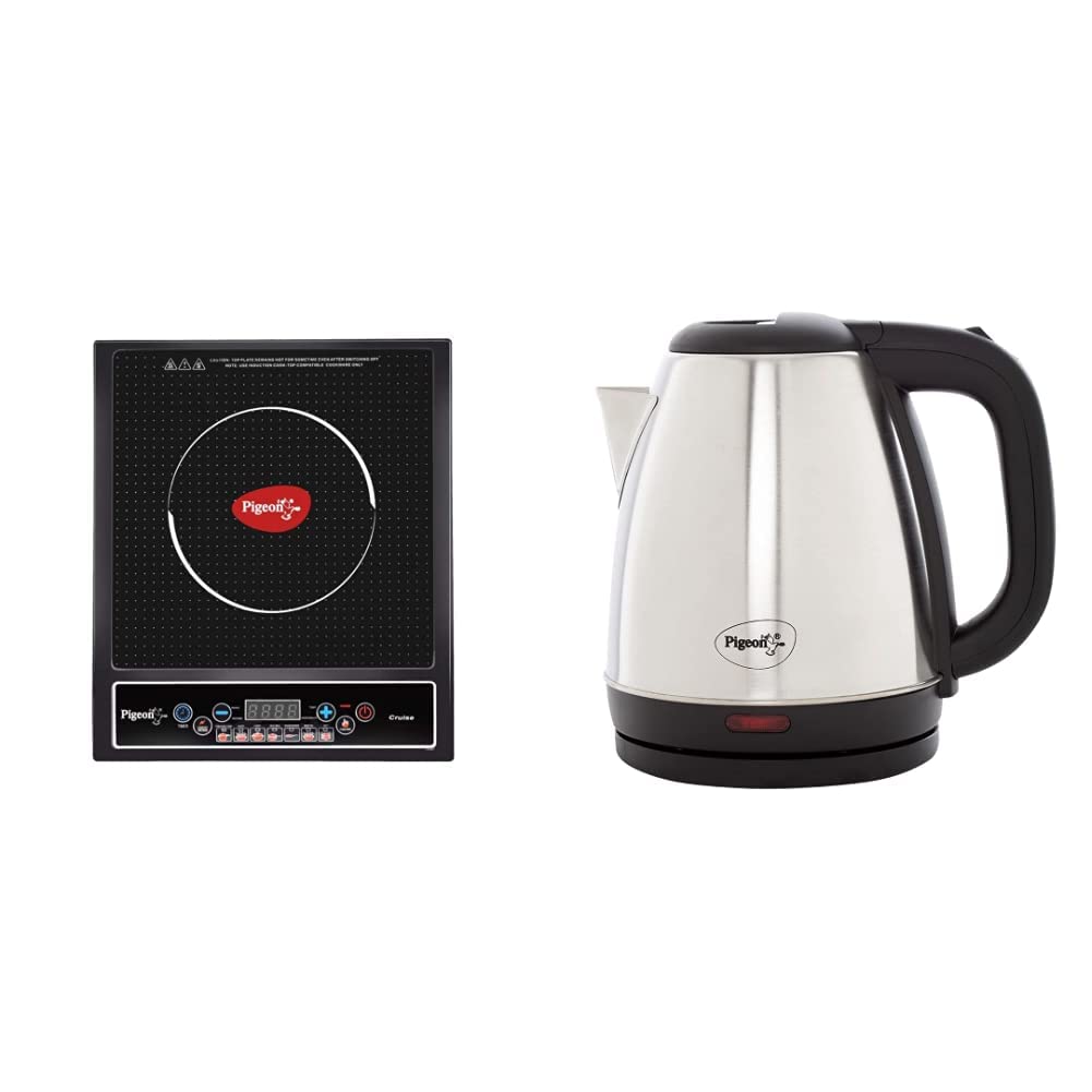 Pigeon by Stovekraft Cruise 1800-Watt Induction Cooktop (Black) & Amaze Plus 1.5 LTR Electric Kettle, Black Combo-image-18