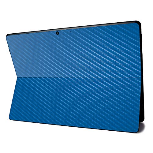 Image of MightySkins Carbon Fiber Skin for Microsoft Surface Pro X - Solid Blue | Textured Carbon Fiber Finish | Easy to Apply, Remove, and Change Styles | Made in The USA