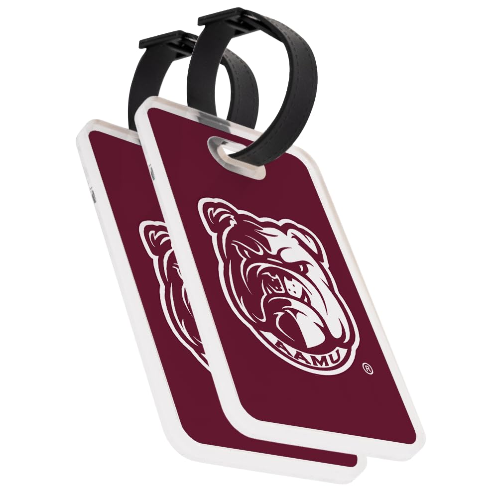 Desert Cactus Alabama A M University Luggage Tag Official AAMU Bulldogs 2 Pack Travel ID Label for Suitcases