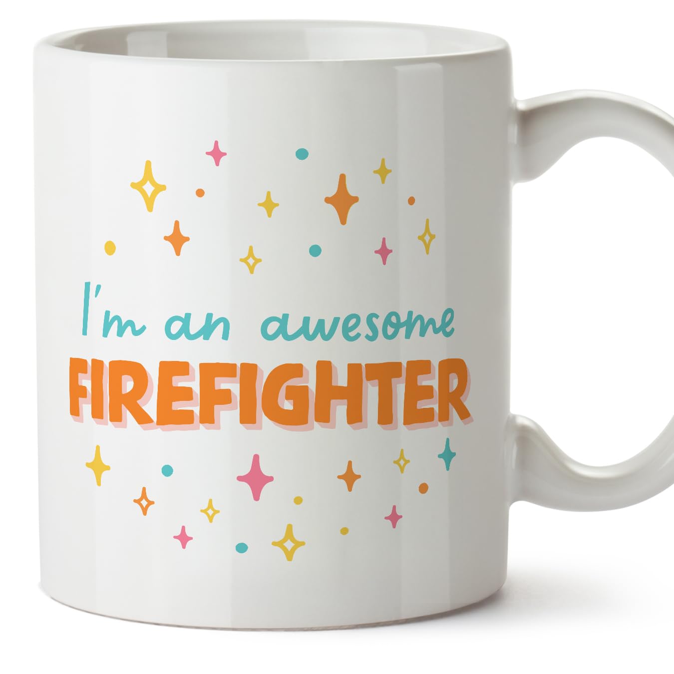 MUGFFINS Firefighter Woman Mug - in English - I'm Awesome! - Funny Gift for Colleagues - Ceramic 11oz Mug