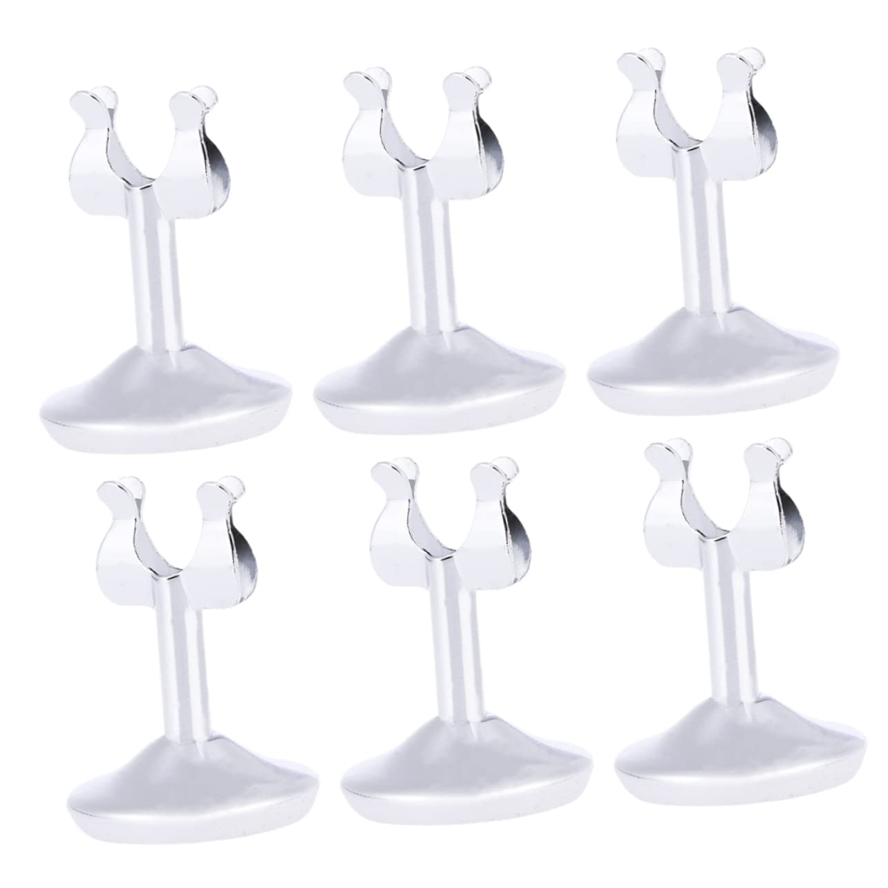 6piezas Portanúmeros De Mesa Tarjeteros De Inoxidable Multifunción Diseño Elegante