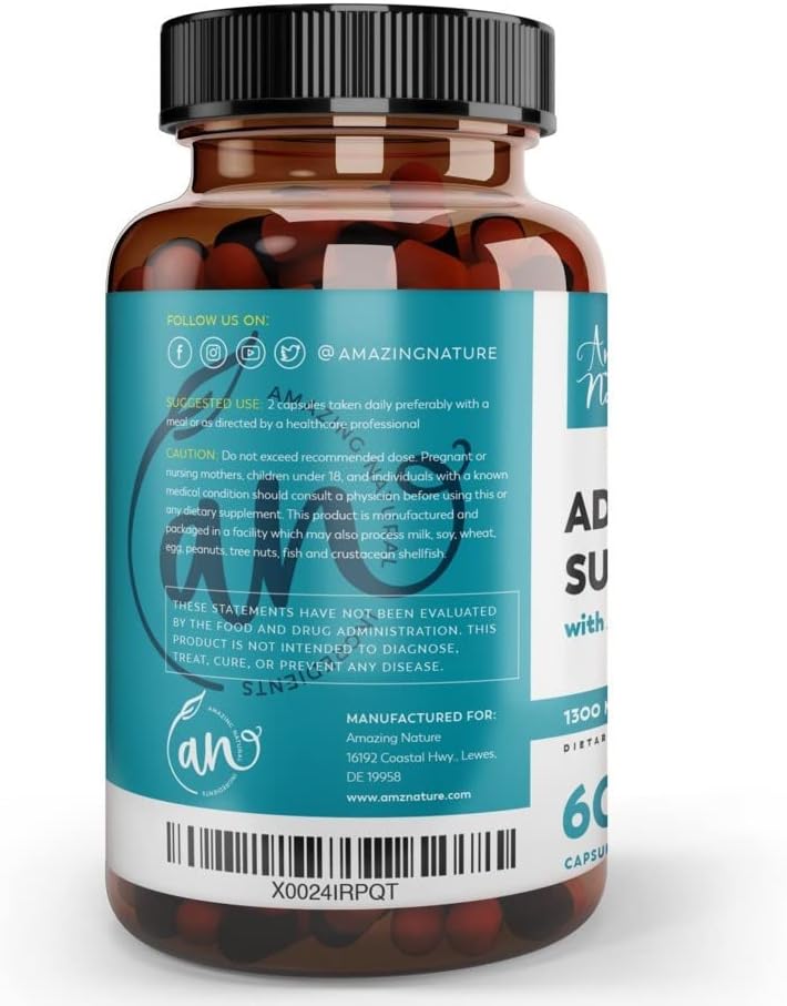 Adrenal Support & Cortisol Manager – Best Supplements for Adrenal Fatigue, Improved Mood & Focus & Energy Pills with Adaptogenic Herbs - Ashwaganda, Rhodiola Rosea, Ginseng, Licorice