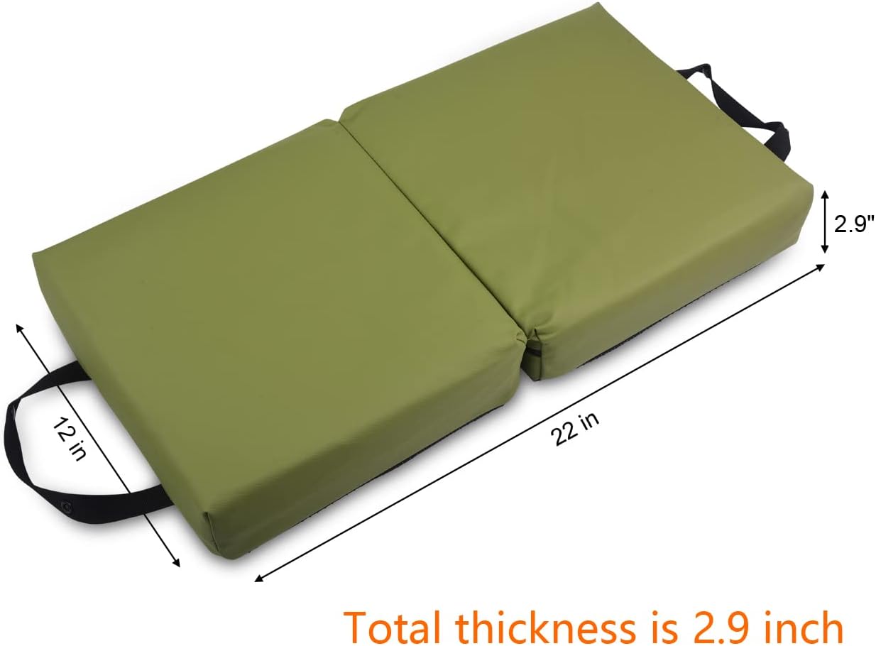 i frmmy Memory Foam Extra Thick Kneeling Cushion Pad (Gray) + (Green)