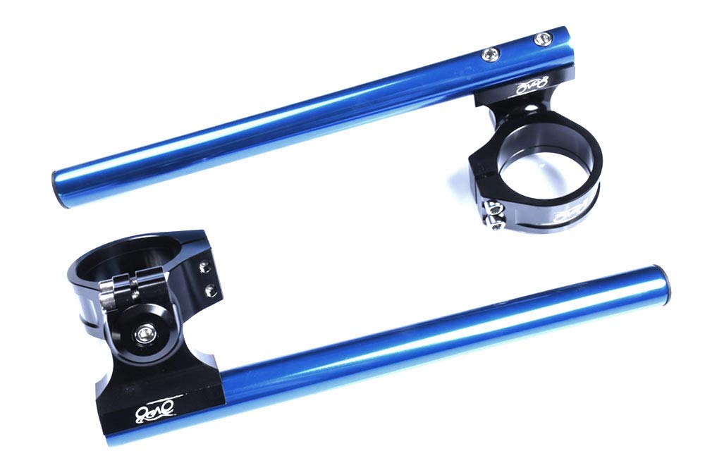 avdb-moto Coppia semimanubri rialzati e inclinabili AVDB 45 compatibile con SUZUKI GSXR 600 SRAD 1997-2000, GSXR 600 2001-2003 (blu)