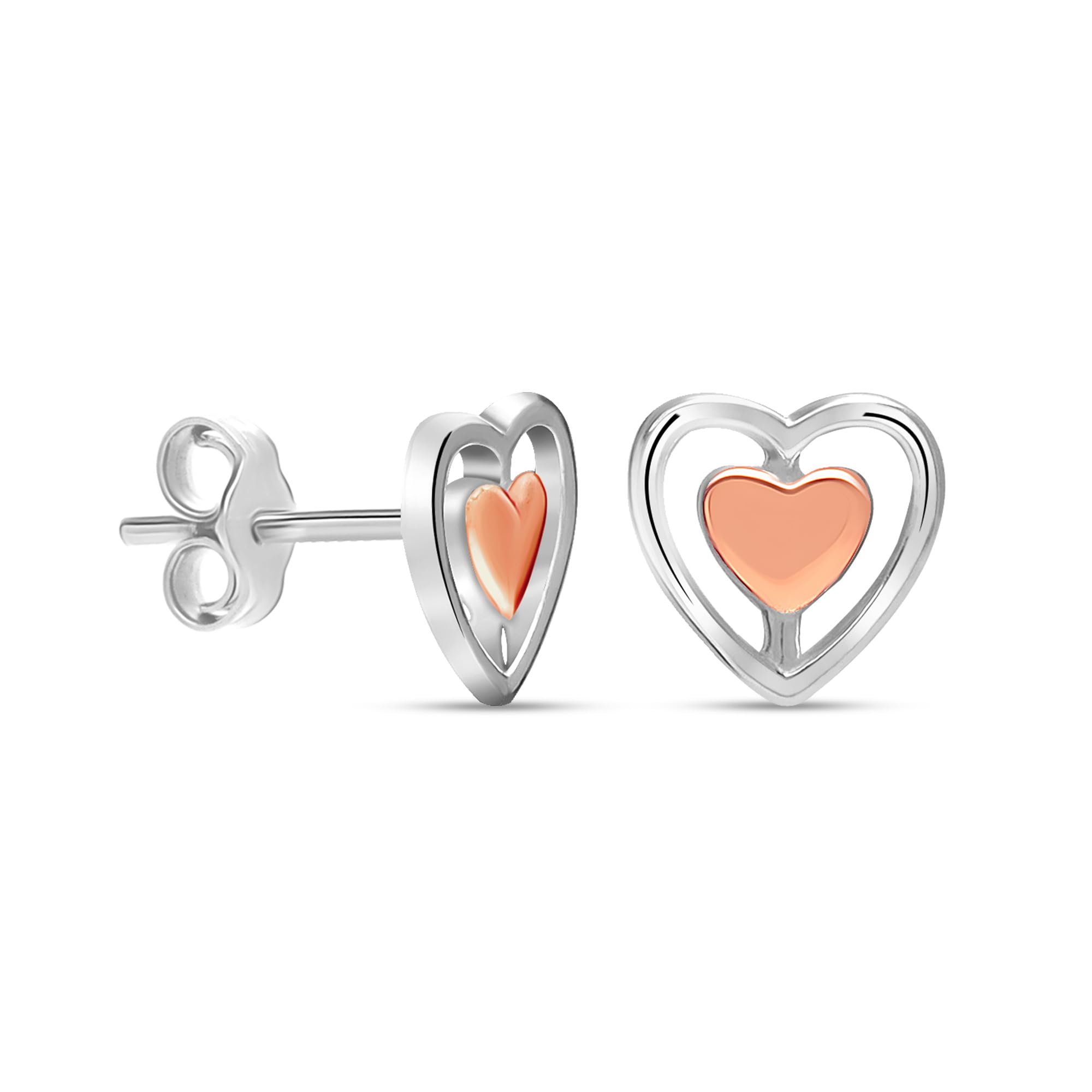 See full amazon price history chart for LeCalla 925 Sterling Silver BIS Hallmarked Two Tone Small Double Heart Stud Earrings for Women and Girls LeCalla 925 Sterling Silver BIS Hallmarked Two Tone Small Double Heart Stud Earrings for Women and Girls (B0CK1M3XYT) Amazon Price History, Amazon Price Tracker