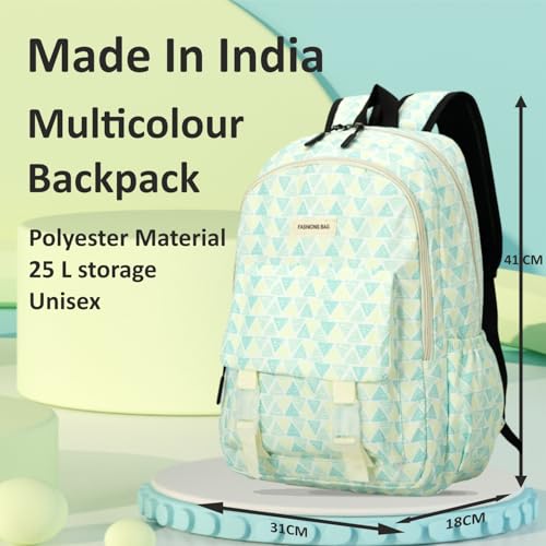 Image of Tinytot 20 Litre Lightweight Waterproof Backpack Bags for Women - 17 Inch College Bag for Girls, Medium School Bag for Girls 8+ Years, Office & Picnic Bag