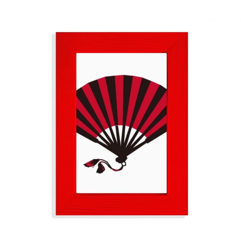 Cadre photo japonais rouge et noir idée cadeau originale Art déco