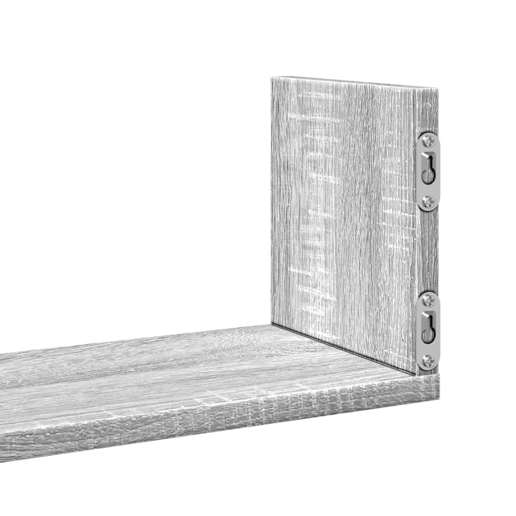 3-częściowy zestaw regałów ściennych Sonoma, 80 x 18 x 18 cm, materiał drewnopochodny, wiszące półki na ścianę, oszczędzające miejsce regały ścienne, uniwersalna półka do sypialni