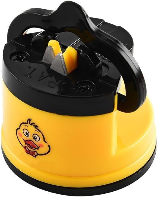 Afilador de cuchillos manos libres, con ventosa, portátil, carburo de tungsteno, afilado rápido, adecuado para uso doméstico, camping, senderismo