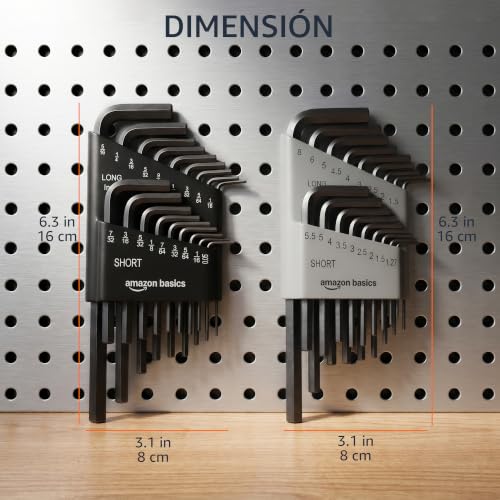 Miniatura 6 de Amazon Basics Juego de 36 Llaves Allen Hexagonales, Acero Cromo-Vanadio, Tamaños Métricos e Imperiales con 2 Estuches, para Bicicleta, Montaje de Muebles, Automóvil y Bricolaje