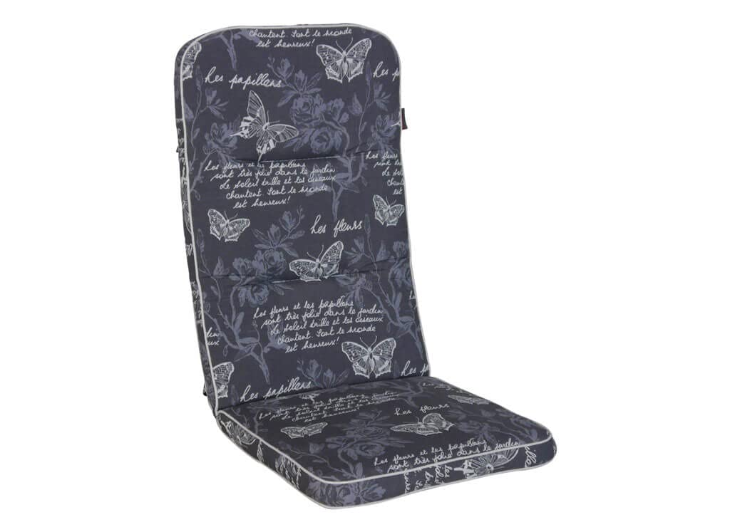 Coussin de chaise Angerer Schmetterling gris haute qualité pour dossier haut