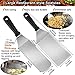 POLIGO 7PCS Outdoor Griddle Accessories Kit Commercial Griddle Grill Accessories Professional Griddle Spatulas for Flat Tops, Hibachi Grill Accessories Set Metal Long Spatula for Cooking, Camping