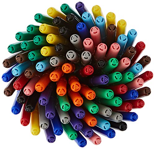 GIOTTO Turbocolor Felt Tip Fibre Pens, Fine Tip Nib 2.8mm, 96 x Assorted Colours, Ideal for Children, Parties and Schools