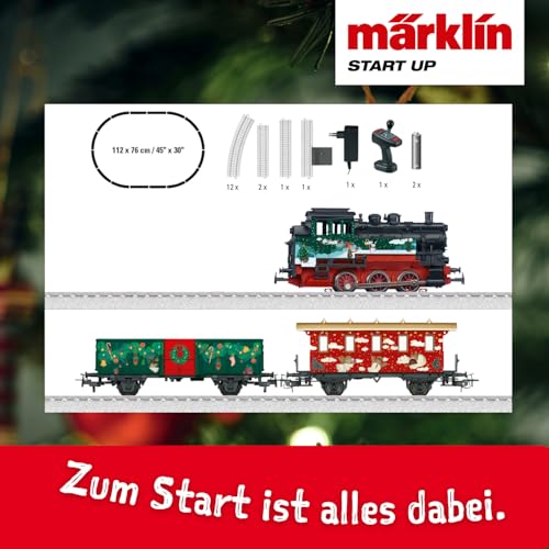 Märklin Start up 29124 - Startpackung Weihnachten mit Dampflok, Personenwagen und Güterwagen in weihnachtlicher Gestaltung, Spur H0, ab 6 Jahren - ideal für den Einstieg in die Modellbahnwelt – Bild 8