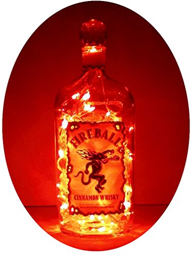 Buy 1 get 1 🔥 Upcycled Fireball Whisky Mood Therapy Liquor Bottle Light w/100 Red LED's Topped Off with an Asfour 30% Leaded Clear Crystal Prism Ball Super Big Clearance! Upcycled Fireball Whisky Mood Therapy Liquor Bottle Light w/100 Red LED's Topped Off with an Asfour 30% Leaded Clear Crystal Prism Ball