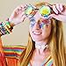 GloFX Kandi Swirl Padded Kaleidoscope Goggles Diffraction Rave EDM Limited Edition Rainbow