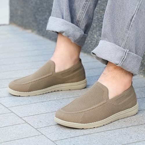 Image of 1TAZERO Men Slip On Shoes Loafer with Arch Support Insoles,Men Casual Shoes for Plantar Fasciitis