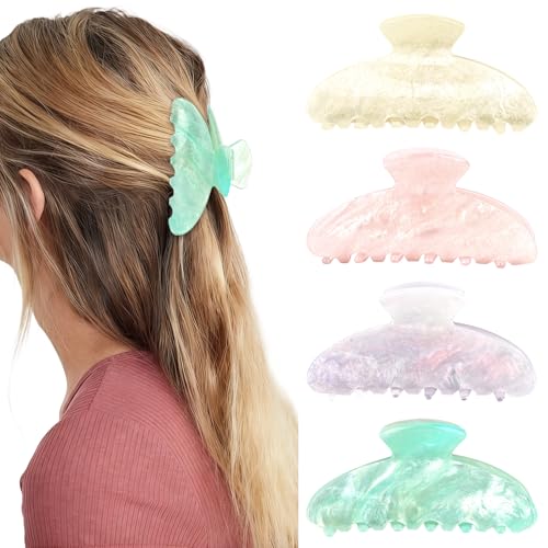 Pince à cheveux lot de 4 barrettes acrylique violettes pour filles