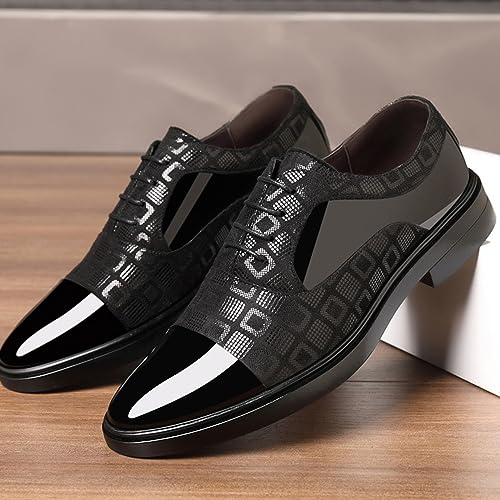 ADMLZQQ Men's Casual Oxfords Shoes, Lace-Up Derby Shoes for Men, Formal Business Men Shoes3