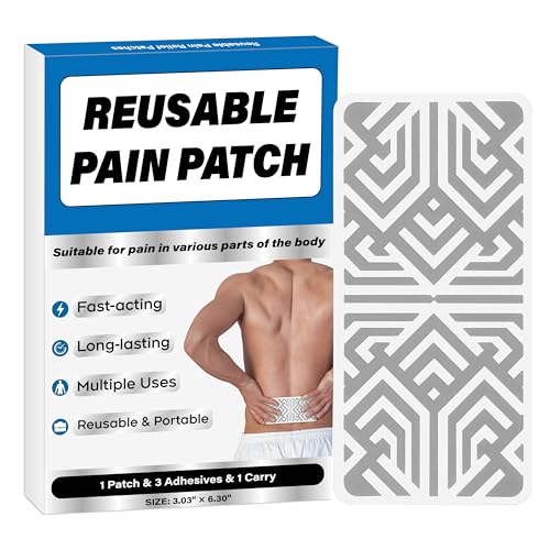 YOAPA Reusable Pain Patch for Sore Muscle Relief - Pain Relief Patches for Back Foot Knee Neck & More Easy Adhesive Application Fast Acting