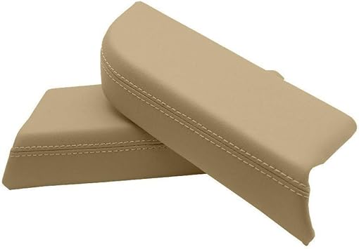 Dunhil Front Door Panel Armrest Cover Replace for 2009 2010 2011 2012 2013 Pilot Leather Armrest with Door Clip Panel Trim Removal Tool (Beige)