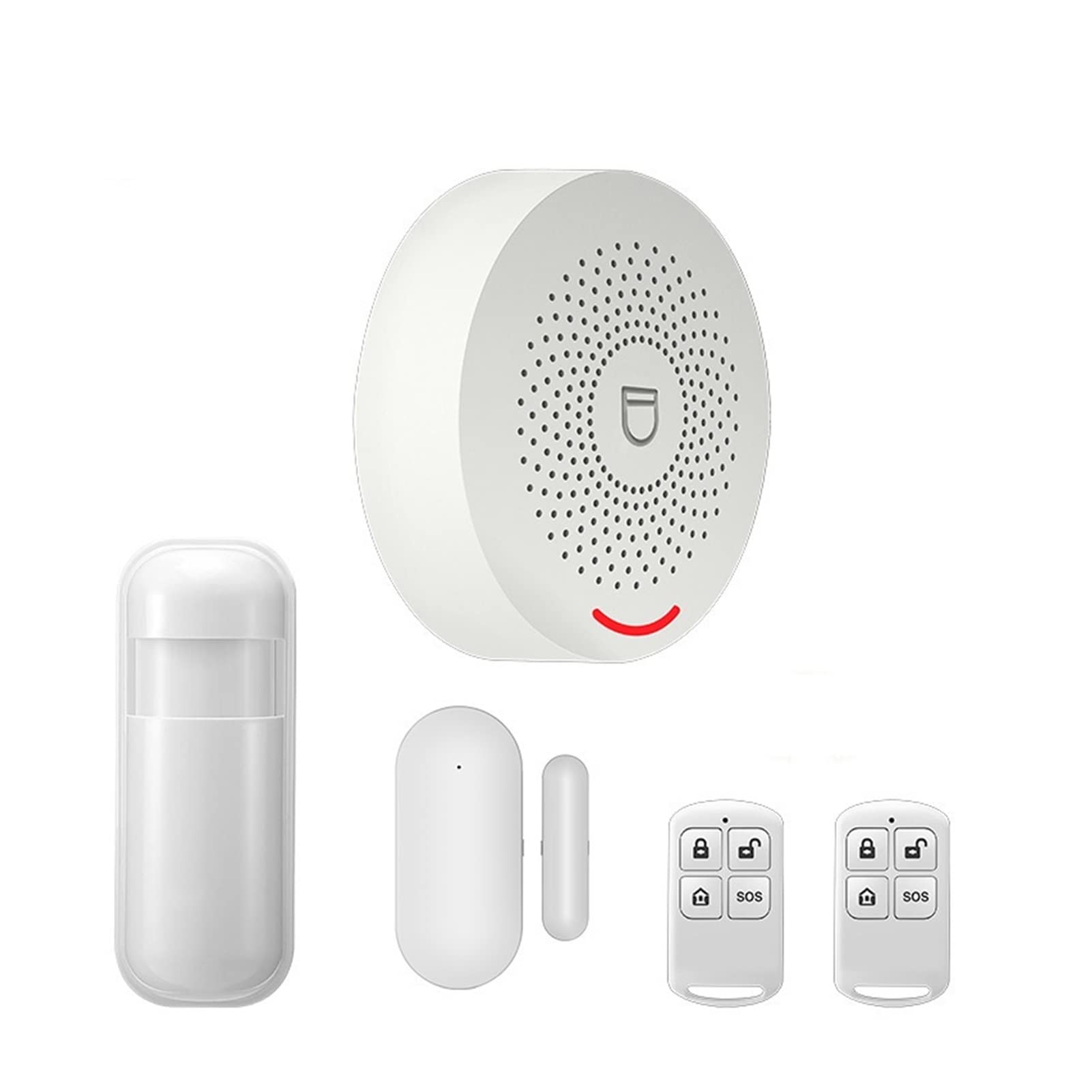 Kit Allarme Casa, WI-FI di sicurezza allarme intelligente con sensore della porta Smart Life & Tuya Controllo app compatibile(G)