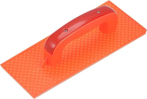 uxcell Paleta de enyesado de mampostería de plástico de 11 x 4.53 pulgadas, flotador de hormigón para acabado de paneles de yeso, color naranja