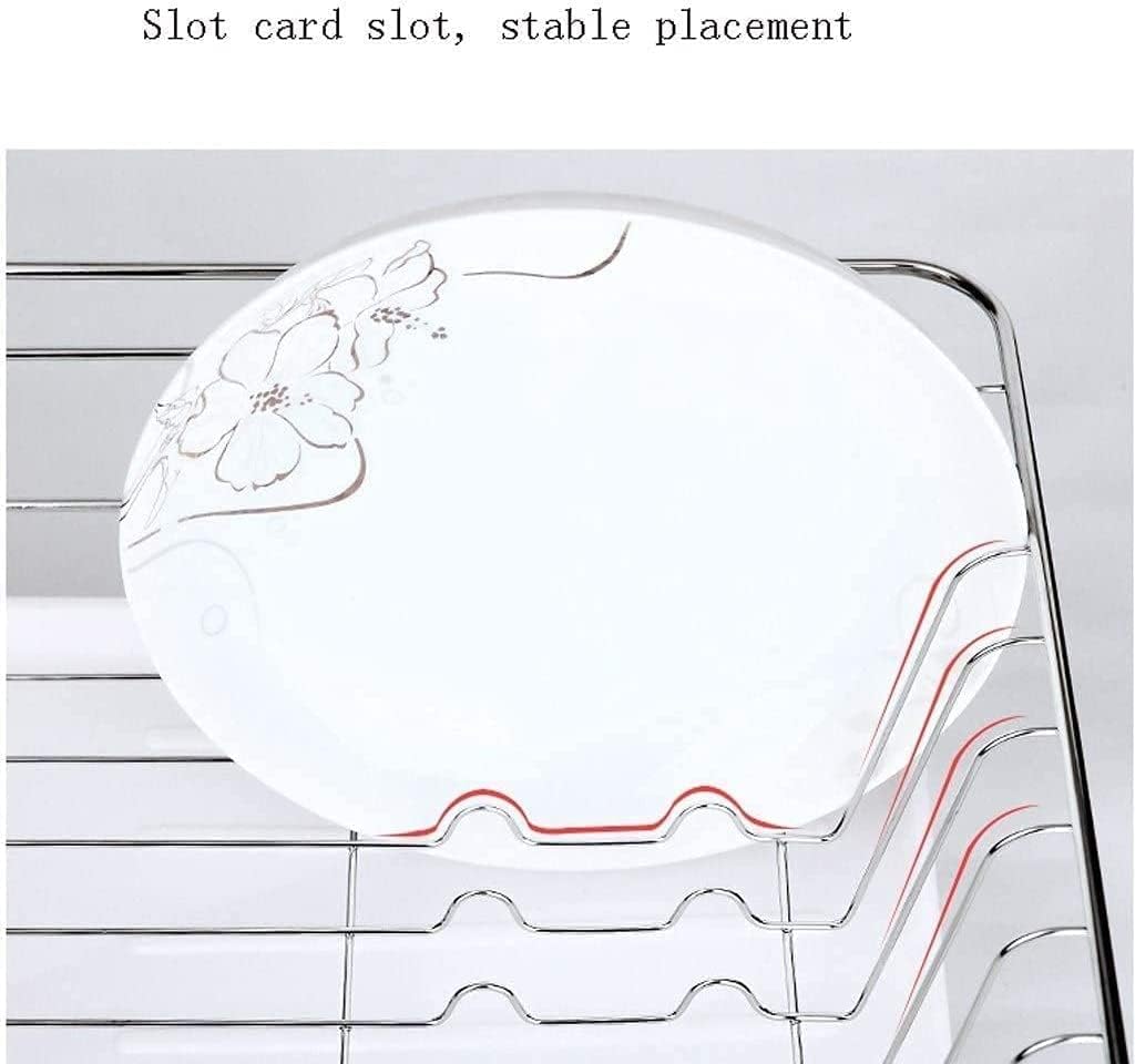 Dish Drying Rack Tableware Holder 304 Stainless Steel Dish Drain Rack Multi-Function Kitchen Tray for Kitchen Countertop Drying Rack Kitchen(Black)