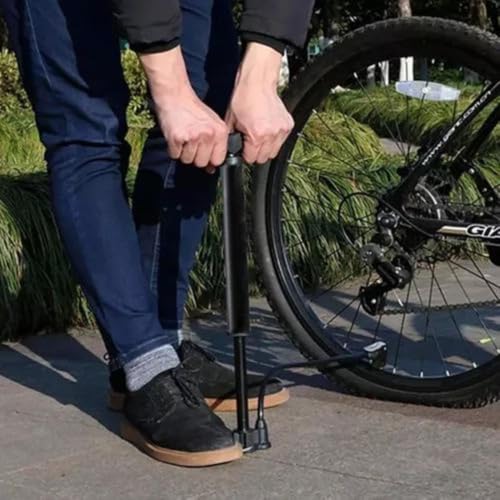 Bomba de Ar Manual 40cm Metal Plástico Alavanca Inflador Bicicleta Moto Patinete Carrinho Mão