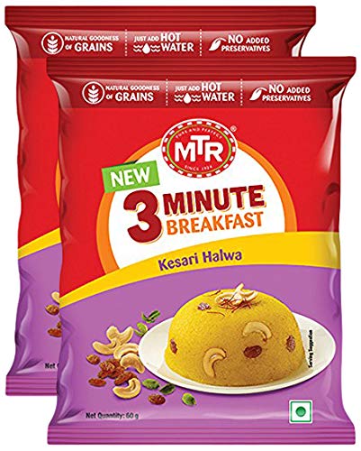 MTR 3 Minute Breakfast Kesari Halwa, 60g (Buy 1 Get 1, 2 Pieces) Promo Pack (B07VQ7Z2J6) Amazon Price History, Amazon Price Tracker