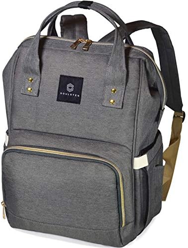 Diaper Bag Backpack for Mom and Dad - Unisex Baby Backpack Diaper Bag - Multifunctional, Waterproof, and Stylish Diaper Backpack - Grey
