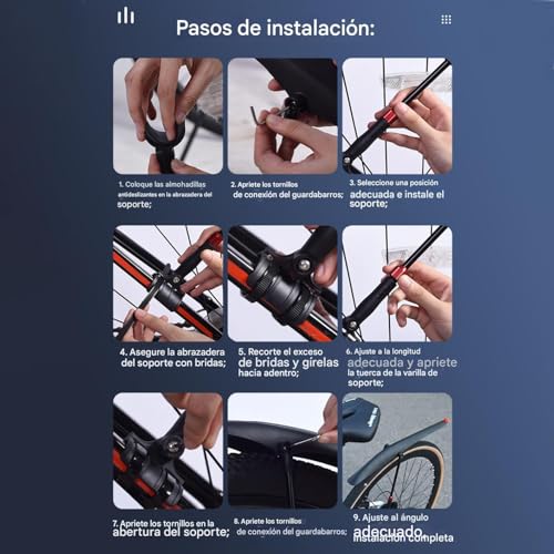 Protector de salpicaduras para bicicleta en rutas de barro 4