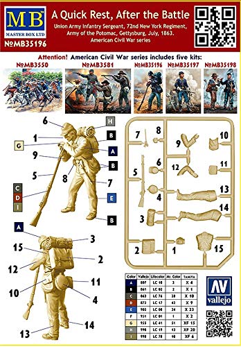 Master Box Union Army Infantry Sergeant 1/35 miniatura 3