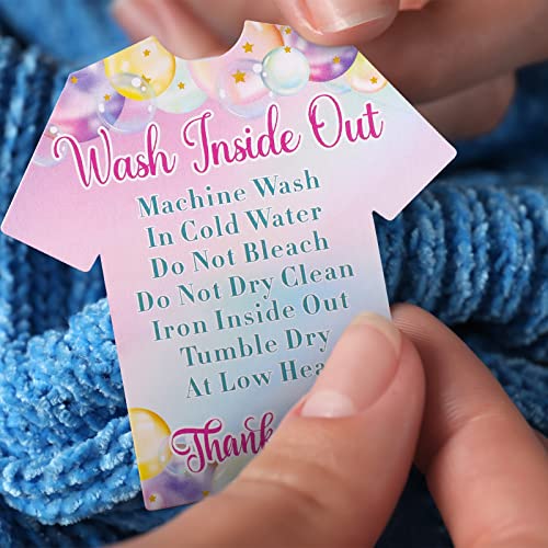 Sinmoe 300 Pieces T Shirt Washing Instructions Cards Customer Direction Shirt Care Wash Instructions Cards Small Business Supplies for Home Business Gifts - Image 7