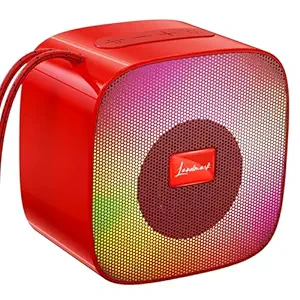 LANDMARK BT1139 Boost 5W Portable Bluetooth Speaker with 6H Playtime, Bluetooth v5.2, RGB Lights, Powerful Bass and Built-in FM Radio with Hanging Strap (Red)