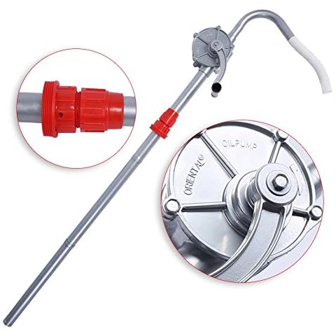 Fuel Hand Pump, Multi-Purpose Self Priming Pump Self Priming Rotary Hand Oil Pump Diesel Barrel Drum Syphon Transfer Hand Crank Oil Barrel Drum Pump Cover