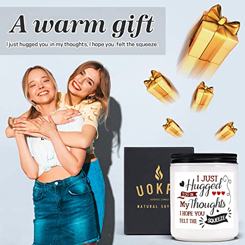 Thinking Of You Gifts For Women - Lavender Scented Hug Friendship Candle For Best Friend Unique Birthday Present For Woman Female Male Men Coworker Sister Bff Mom Girlfriend Get Well Soon Gift #TOP1