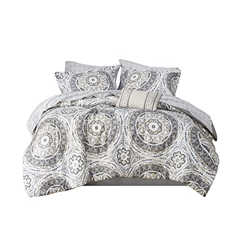 Madison Park MPE10-153 Essentials Serenity Bed In A Bag Comforter Set, Medallion Damask Design thumb #14